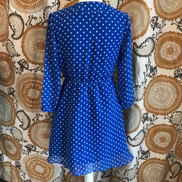 Never worn blue polka dot dress - Picture 2 of 5